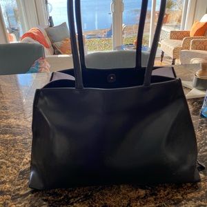 Furla black leather purse